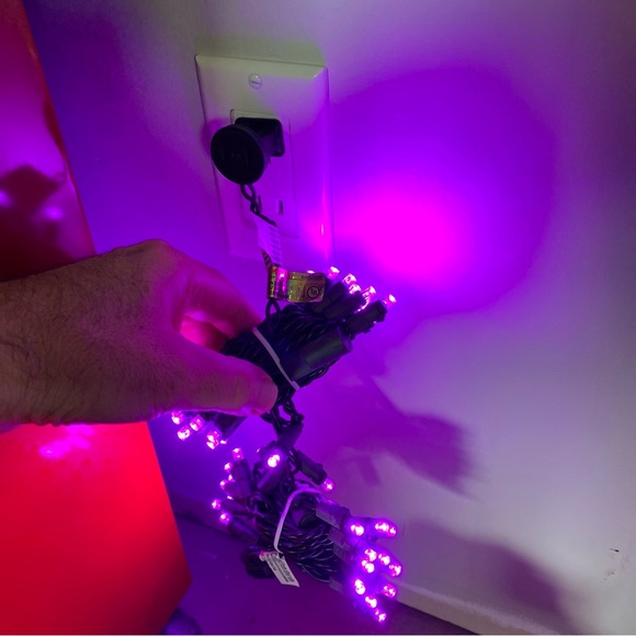 String of 50 purple LED lights. Indoor or outdoor. String to string. - Picture 5 of 5